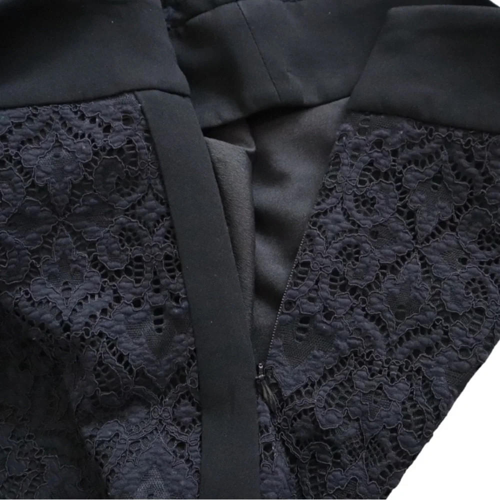 Jonathan Simkhai Suit Pants 4/S Women’s Lace High-Rise Straight Pants Black NWT - Picture 10 of 13